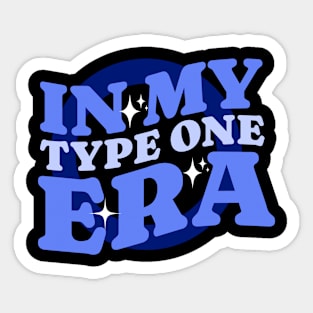 In My Diabetes Era T1D Awareness Blue Circle Sticker